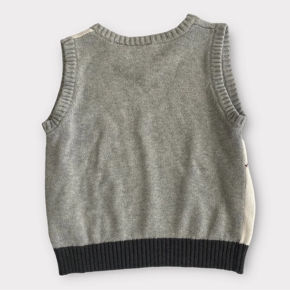 Calvin Klein Jeans Toddler Boys Sweater Vest Size 4T Argyle 100% Cotton Preppy